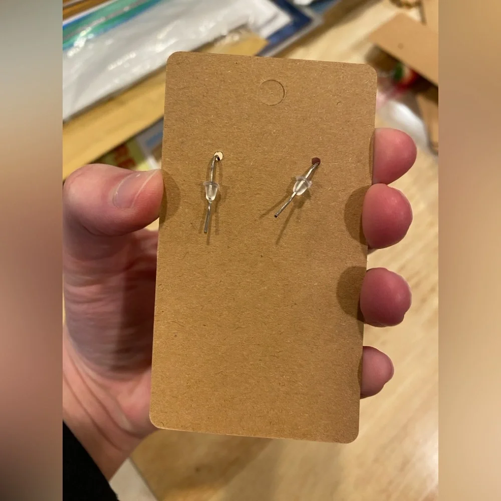 Candy Heart Lollipop Earrings - Picture 3 of 3